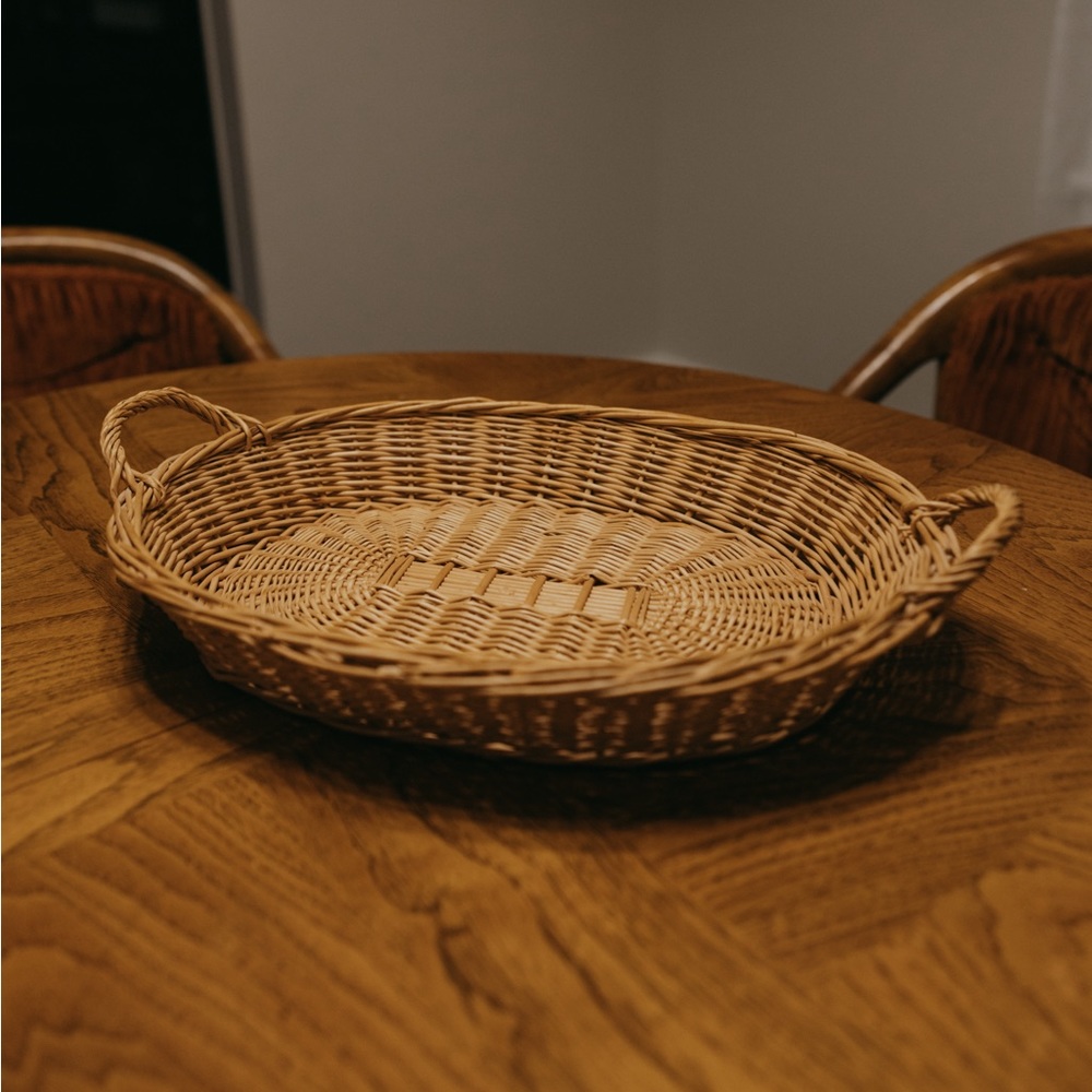 Vintage Wicker Tray